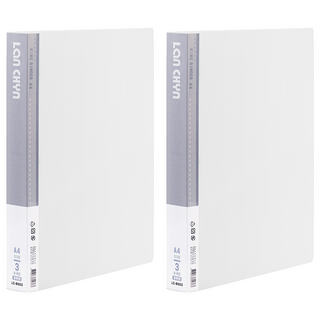 Lan CHYn 連勤牌文具 PP果凍色系1吋 3孔圓型夾, 透白色, 2本