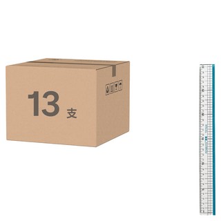 PENROTE 筆樂 30CM 直尺 超透明標尺 適用於一般丈量, TD7626, 13支