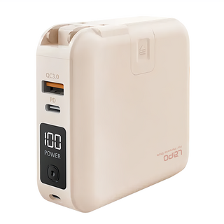 LaPO 多功能無線快充行動電源 Type-C + Lightning, WT-03CM, 奶茶色
