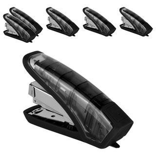 KW-triO 堡勝企業 空氣指感訂書機 省力60% 槓桿原理 附除針器, 神秘夜黑, 6個