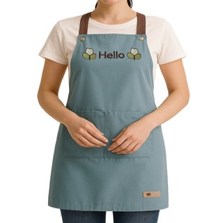 프리미엄 포켓 방수 앞치마, 블루, 1개