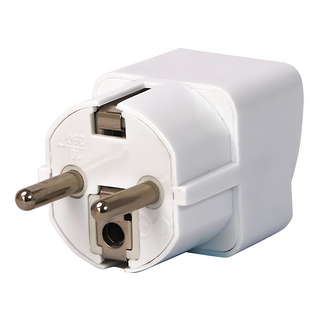 Kinyo 旅行萬用轉接頭 出國用轉插頭 歐規大圓 J-18, 1個