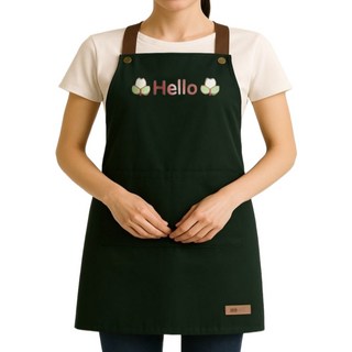 프리미엄 포켓 방수 앞치마, 그린, 1개