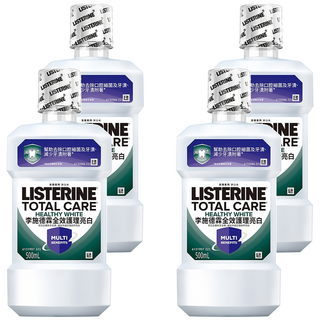 LISTERINE 李施德霖 亮白漱口水, 500ml, 4瓶