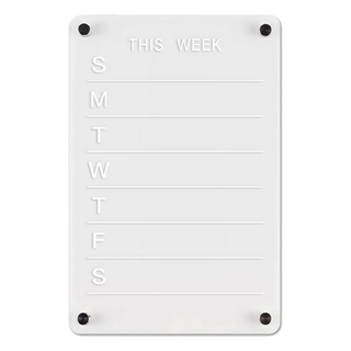 周/月計畫留言板冰箱貼 - 亞克力材質, 磁鐵吸附, 30 x 40cm, 02 月計畫