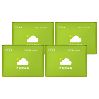 icon 愛康 透氧抑菌棉 衛生棉, 日用型(24cm), 9片, 4包