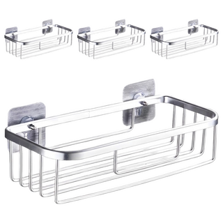 超級工廠 紙巾架 無痕貼款, 亮銀色, 4個