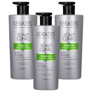 KERASYS 胺基酸去屑洗髮精 舒緩止癢款, 600ml, 3個