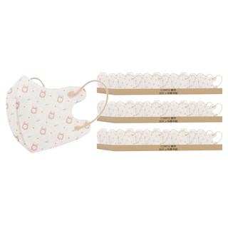 康菲 幼幼3D醫療口罩 1~3歲, 30片, 快樂羊駝, 3盒