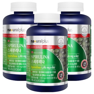 내츄럴플러스 스피루리나, 300정, 3개