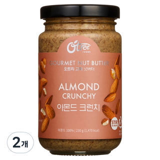 Otree Gourmet 杏仁脆粒堅果醬, 2個, 230g