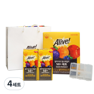 얼라이브 원스데일리 50 플러스 멀티비타민 선물세트 117.4g, 120정, 4개