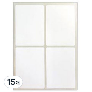 블루마토 PP 사각 라벨2 스티커 견출지, F, 10개입, 15개
