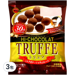 BOURBON 北日本 松露巧克力, 57g, 3包