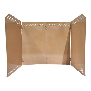 KZM OUTDOOR 風格擋風板 鋼材質 耐熱塗層處理 L號, 奶茶色, 1個