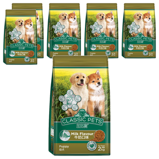 CLASSIC PETS 加好寶 幼犬乾狗糧 牛奶口味, 2kg, 6袋