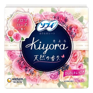 SOFY 蘇菲 日本原裝進口 Kiyora 舒爽清香護墊 玫瑰香, 14cm, 72片, 1包