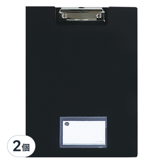 珠友文化 PP丹麥夾 附名片袋 A4, 黑色, 2個