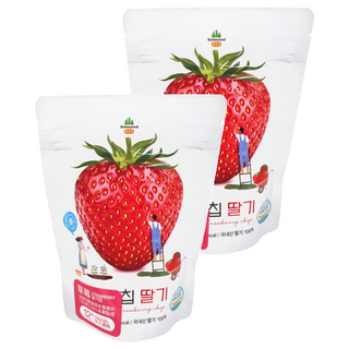 Ssalgwaja 米餅村 無添加寶寶水果脆片 草莓口味, 13g, 2包