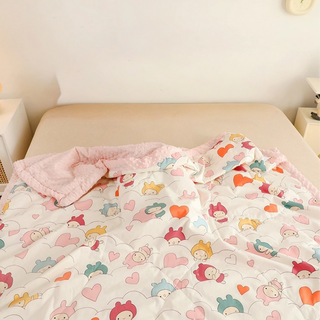 Annette 純棉冰荳荳兒童涼被 極凍冰冰被, 愛心寶寶