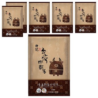 軒記 台灣肉乾王 黑胡椒牛肉乾, 130g, 6包