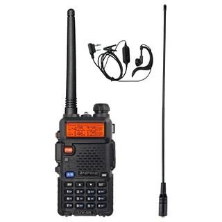 BAOFENG 雙頻無線對講機 原廠耳掛式耳機麥克風 + 48cm伸縮天線套組 UV-5R, 1組