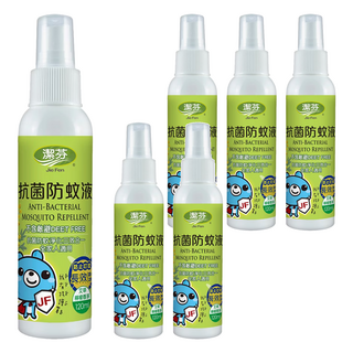 潔芬生活 艾草檸檬香茅抗菌防蚊液 不含敵避DEET FREE, 120ml, 6瓶