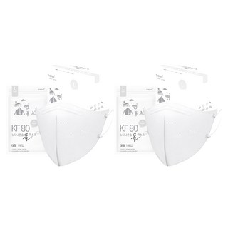 뉴다나온숨 새부리형 대형 쿨 마스크 KF80, 1개입, 100개, 흰색