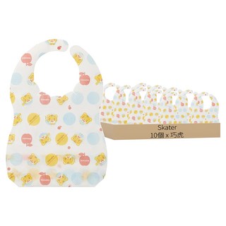 Skater 拋棄式圍兜 10入 1包, 巧虎 白色, 10個