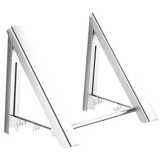 隱形折疊曬衣架 04, 雪白銀, 1組