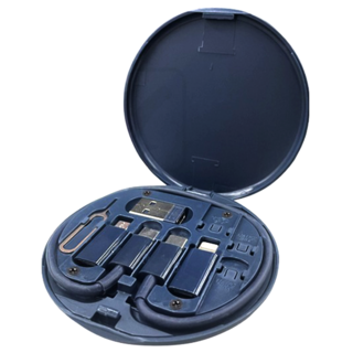 優思居 五合一快充線多功能收納盒 60W數據線套裝 自帶取卡針, 1個, 單一顏色