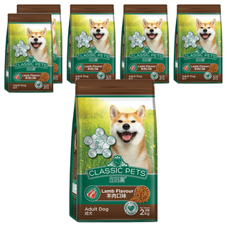CLASSIC PETS 加好寶 羊肉口味 成犬 乾狗糧 (12kg, 2kg x 6包), 6袋