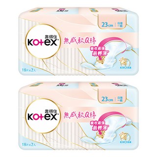 Kotex 靠得住 無感軟Q棉日用衛生棉 護翼型, 23cm, 36片, 2組
