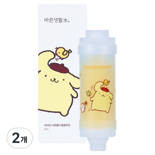 바른생활수 산리오캐릭터즈 비타민 샤워필터, 2개, 폼폼푸린망고