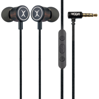 FOXXRAY 狐鐳 麗芙響狐電競耳機麥克風 10mm 釹鐵硼耳機單體 鋁合金黑檀木 線控帶麥 附贈高質感硬殼包, FXR-BAC-51, 1盒, 黑色