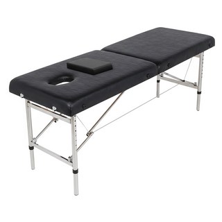 彬彬小舖 折疊升降按摩床 附頭枕 + 床罩 寬70cm, 黑色