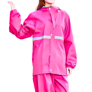 兩件式雨衣, 玫紅色