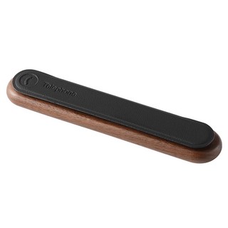 Carman 高檔皮革胡桃木翻蓋隱藏式臨時汽車停車號碼牌 經典黑, 1個