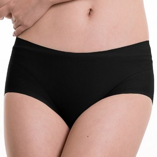 SOFT LIGHT 沁涼無痕 創新隱形貼合內褲 純棉褲底 貼合舒適 烏眼織法, M, 黑色