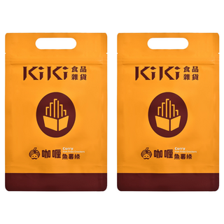 KiKi食品雜貨 咖哩魚薯條 酥脆馬鈴薯條 鮪魚風味 外層KiKi咖哩粉, 80g, 2包