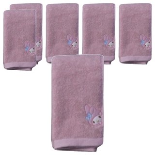 YOUNGSHIN TOWEL 三麗鷗角色洗臉毛巾 170g 30支棉紗, 美樂蒂, 6個