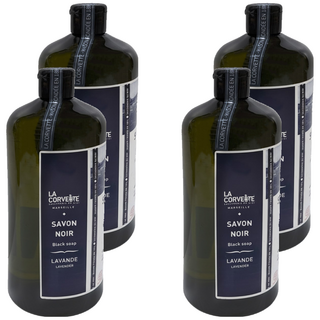 LA CORVETTE 法釩馬賽莊園 馬賽家事多功能濃縮黑皂液 薰衣草, 1L, 4瓶