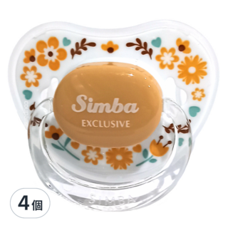 Simba 小獅王辛巴 蘿蔓拇指安撫奶嘴, 初生, 咖啡色, 4個