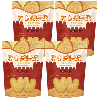 School of Cookie 台灣優格餅乾學院 愛心蝴蝶派, 230g, 4包