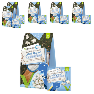 Vilson 米森 乳酸菌咬咬優格, 含鈣, 無人工香料, 無添加色素, 牛奶, 50g, 6袋