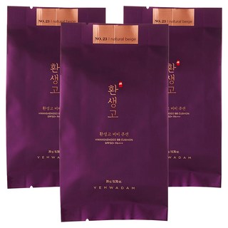 THE FACE SHOP 菲詩小舖 蘂花譚煥生保潤BB氣墊粉餅補充蕊 SPF50+ PA+++ 20g, 23 Natural Beige, 3個