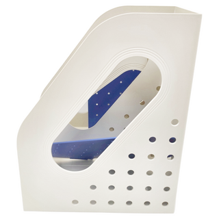 SYSmAX 時尚開放式 A4雜誌架, 藍色, W160xD255xH320mm, 1格