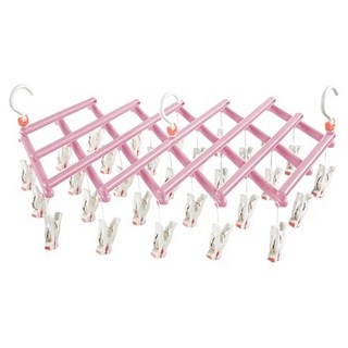 秒收曬衣架 29夾 塑料材質, 淺粉色, 1個