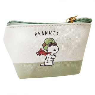 PEANUTS 史努比 三角零錢包鎖圈 史奴比 11 x 7 x 5.5cm