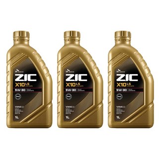 지크 X10 LS 가솔린 엔진오일, 3개, 5w30, 1L